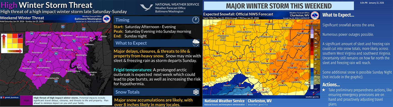 Weather Maps of West Virginia